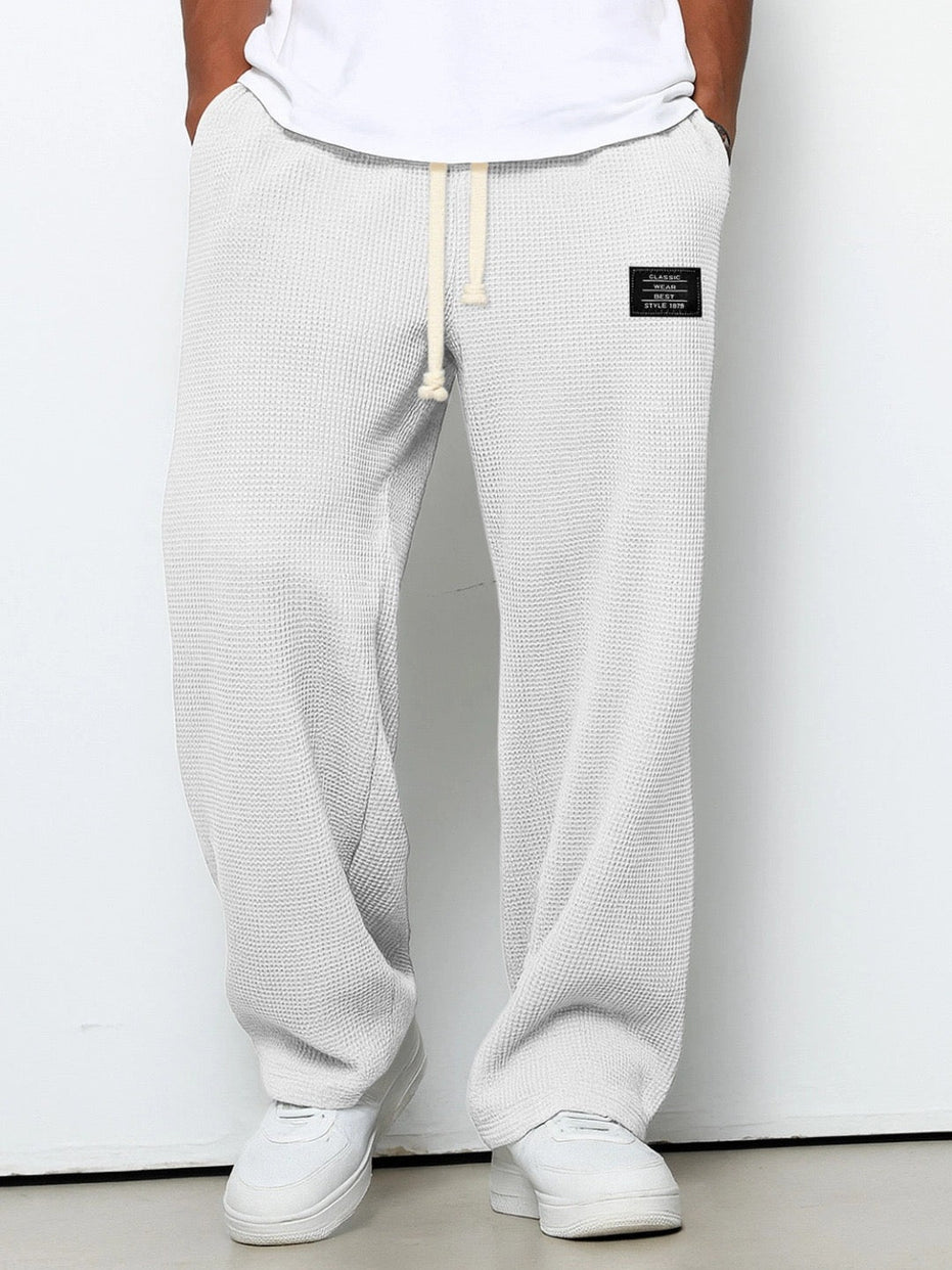 Lorenzo | Pantalones amplios con textura de nido de abeja