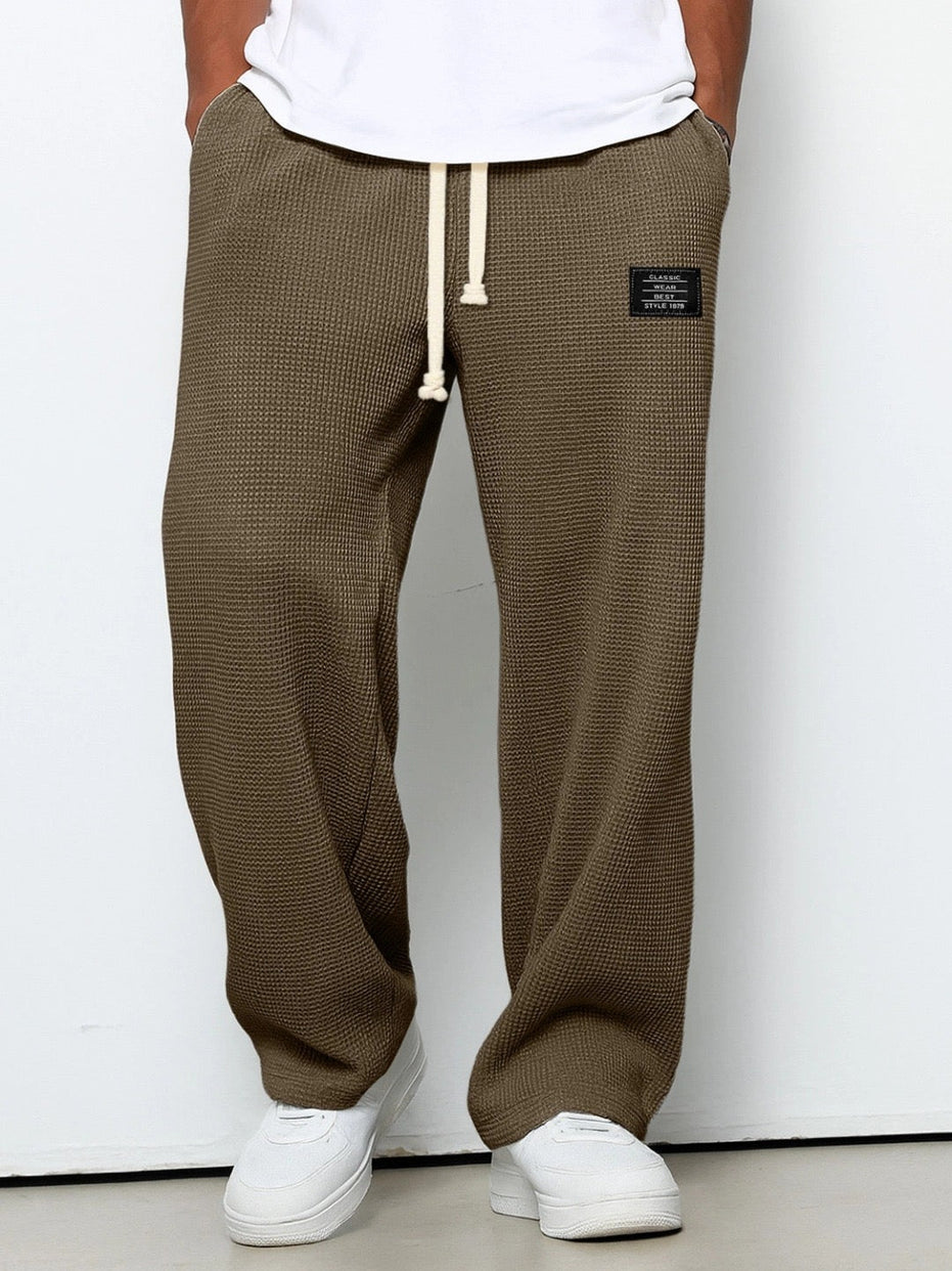 Lorenzo | Pantalones amplios con textura de nido de abeja