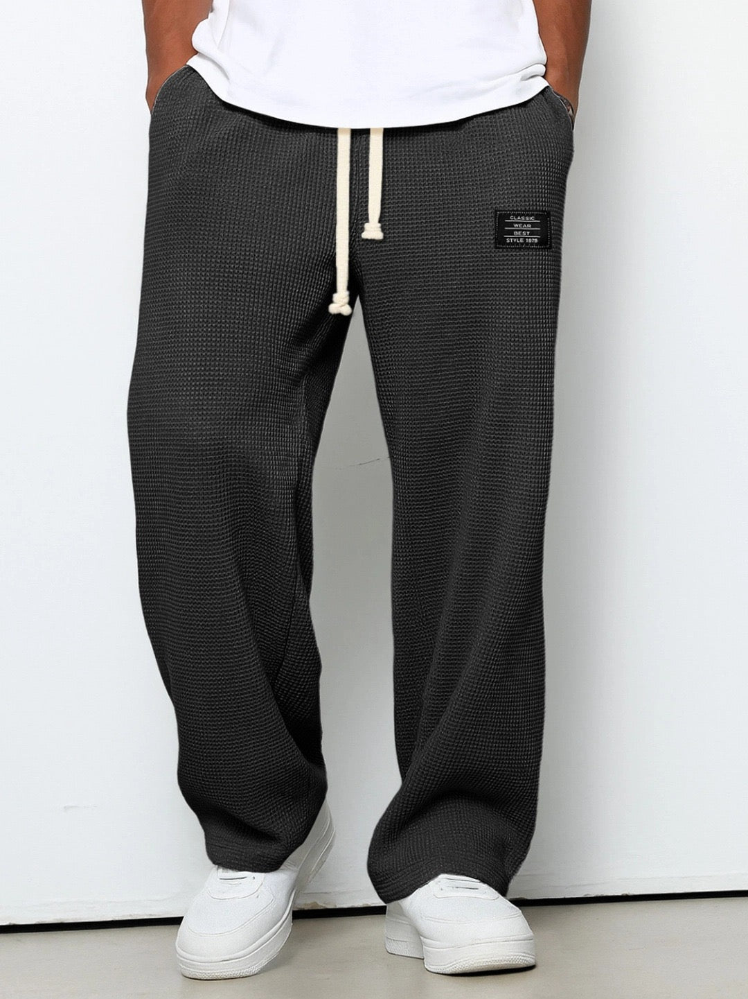 Lorenzo | Pantalones amplios con textura de nido de abeja
