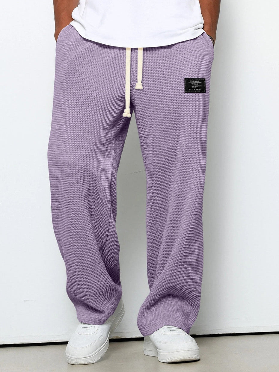 Lorenzo | Pantalones amplios con textura de nido de abeja