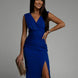 Maite | Elegante vestido con escote en V y abertura