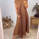 Inés | Vestido plisado sin mangas