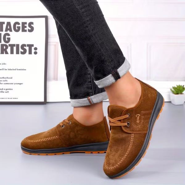 Benito | Zapatos de ante con costuras para hombre