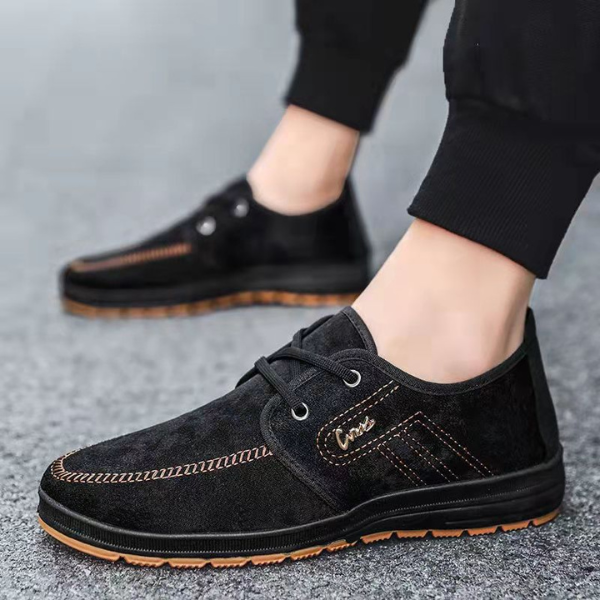 Benito | Zapatos de ante con costuras para hombre