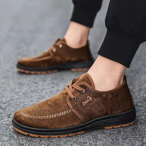 Benito | Zapatos de ante con costuras para hombre