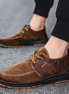 Benito | Zapatos de ante con costuras para hombre