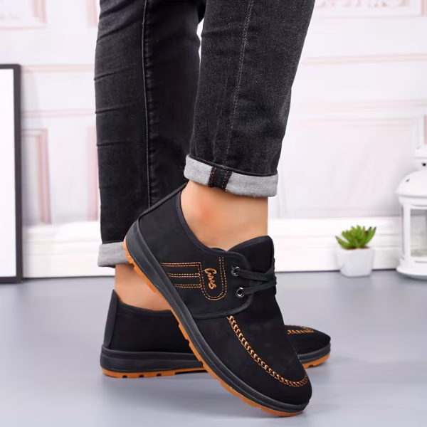 Benito | Zapatos de ante con costuras para hombre
