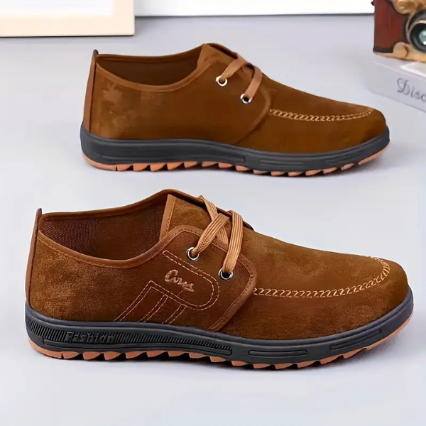 Benito | Zapatos de ante con costuras para hombre