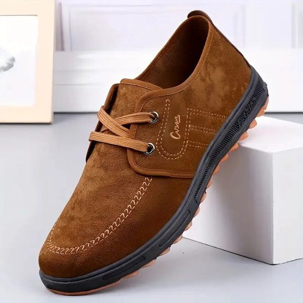 Benito | Zapatos de ante con costuras para hombre