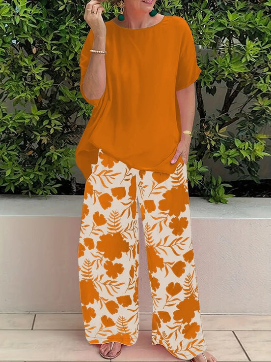 Andrea | Conjunto floral de dos piezas