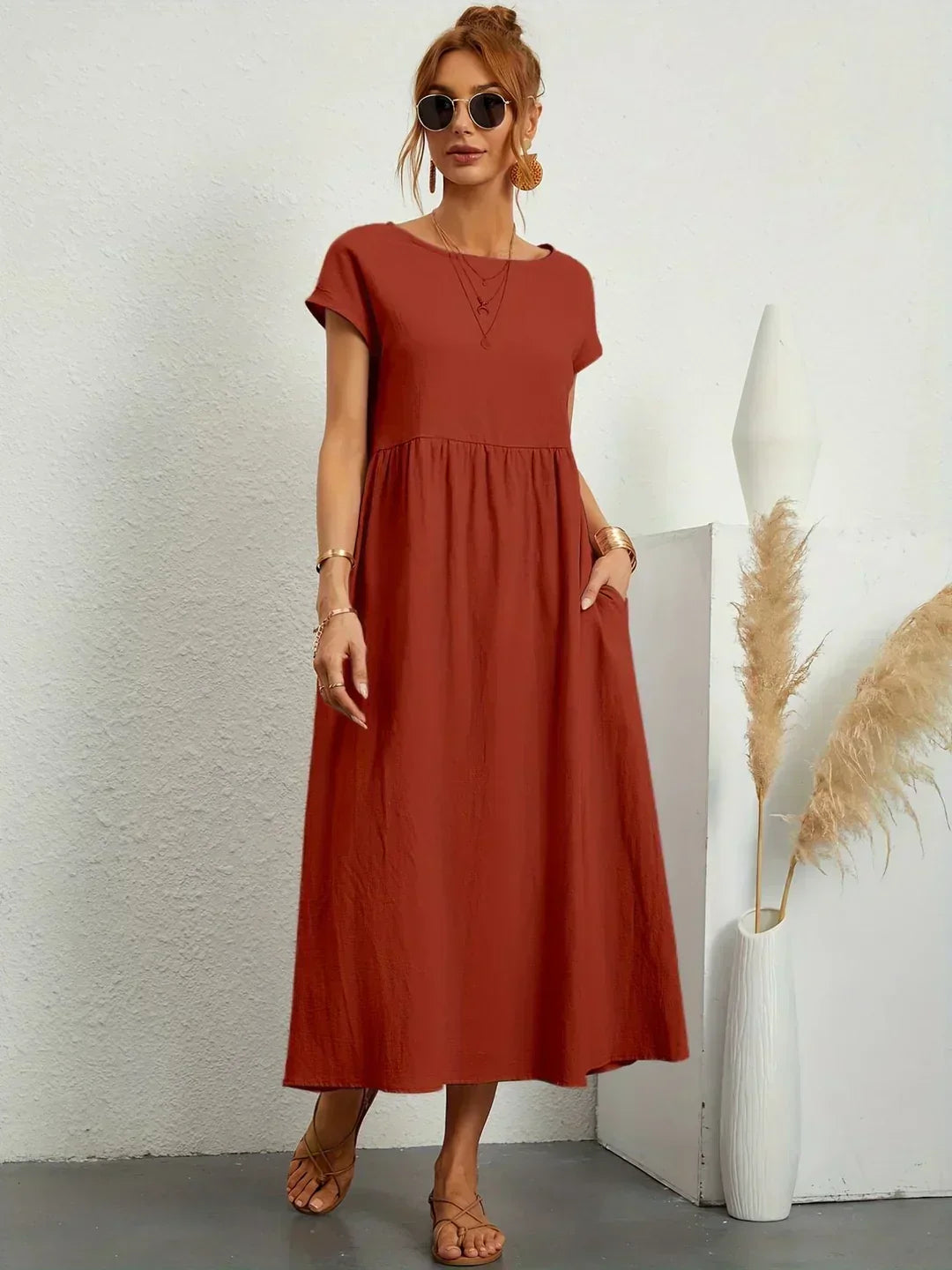 Celia | Vestido largo de seda pura