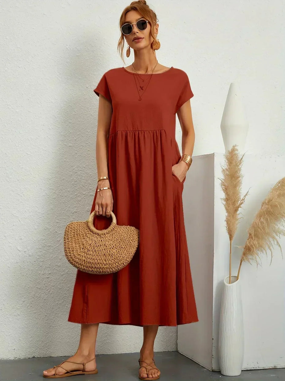 Celia | Vestido largo de seda pura