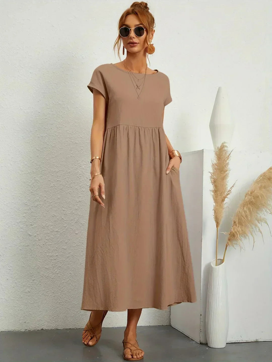 Celia | Vestido largo de seda pura