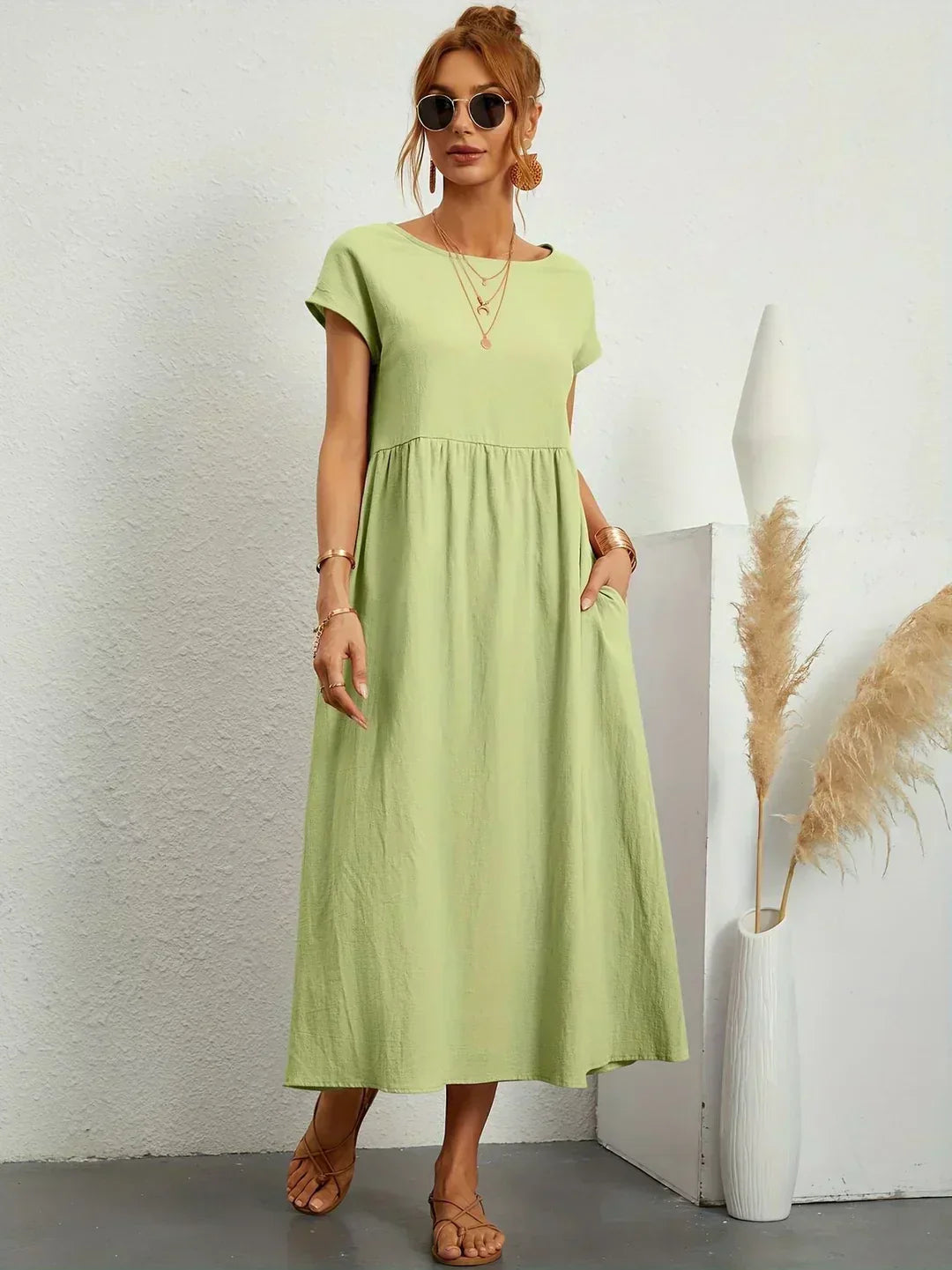 Celia | Vestido largo de seda pura
