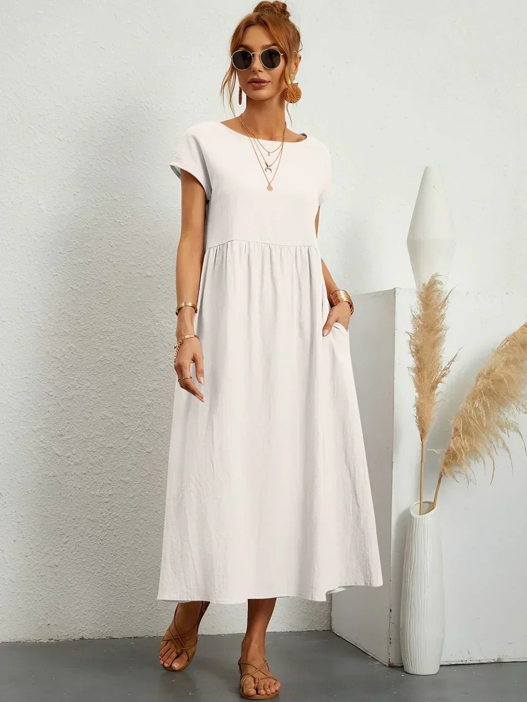 Celia | Vestido largo de seda pura