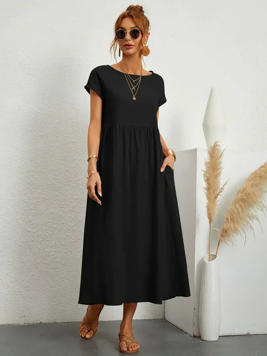 Celia | Vestido largo de seda pura