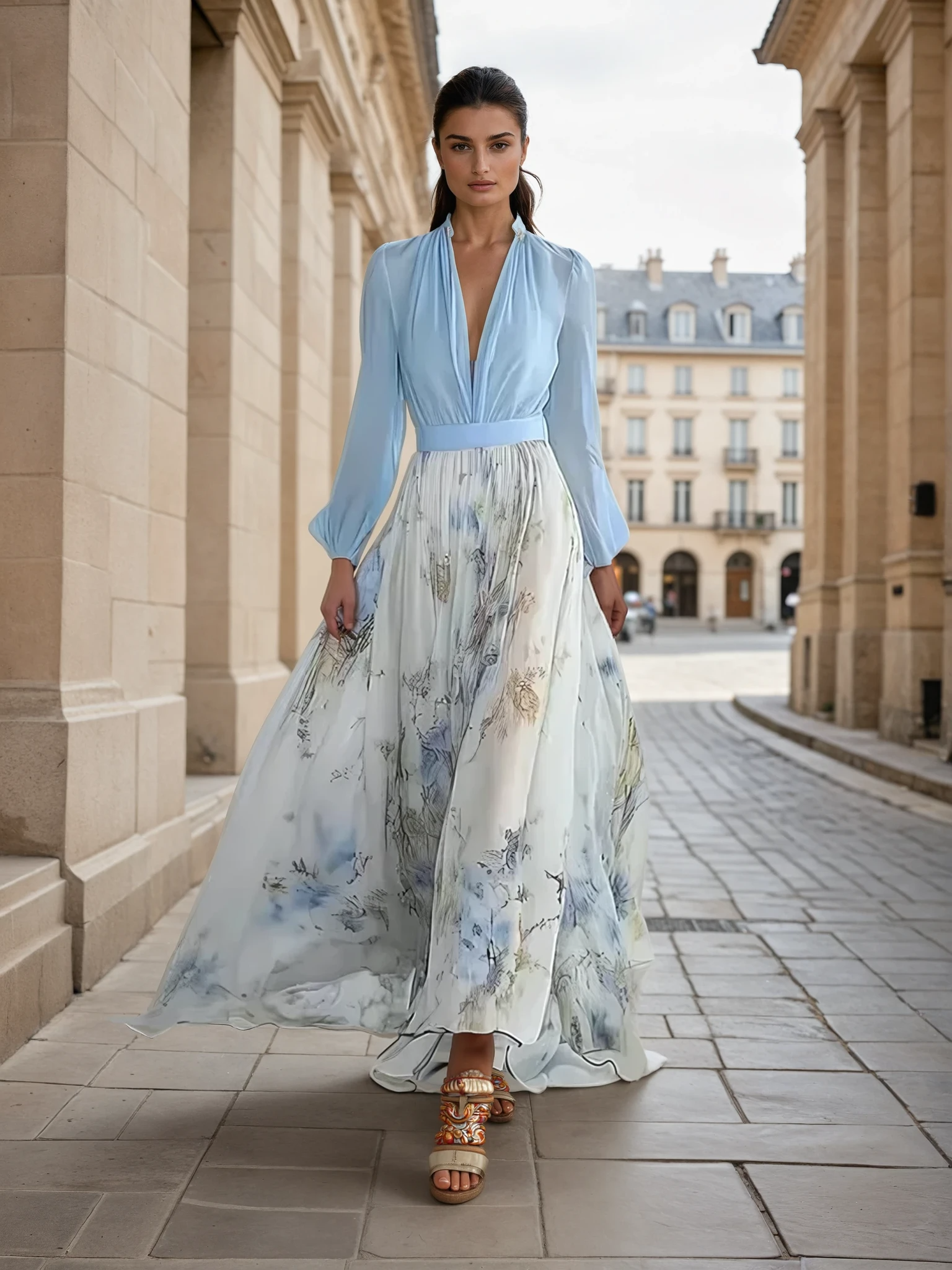 Penélope | Vestido largo floral elegante