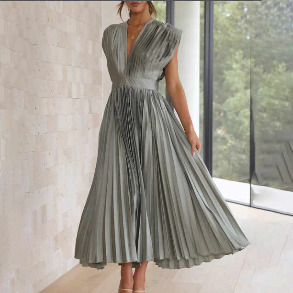 Marina | Vestido midi plisado atemporal