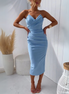 Aurora | Vestido midi drapeado favorecedor