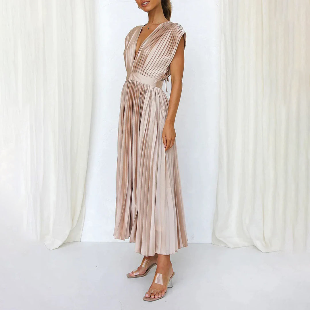 Marina | Vestido midi plisado atemporal
