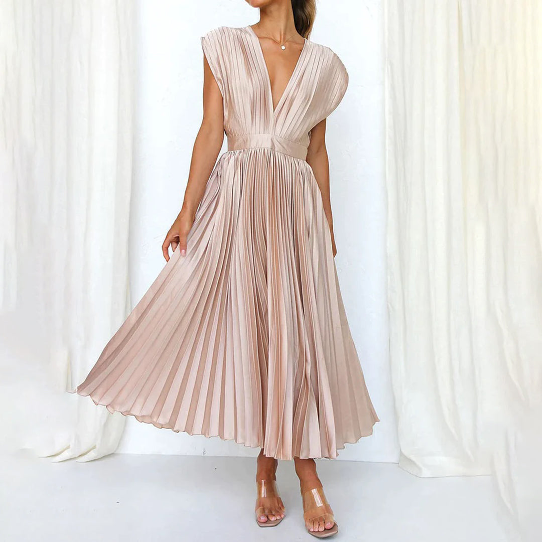 Marina | Vestido midi plisado atemporal