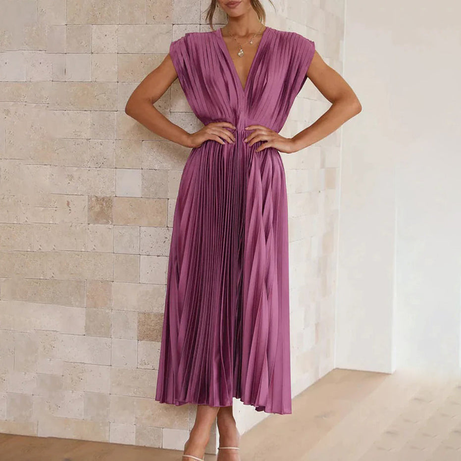 Marina | Vestido midi plisado atemporal