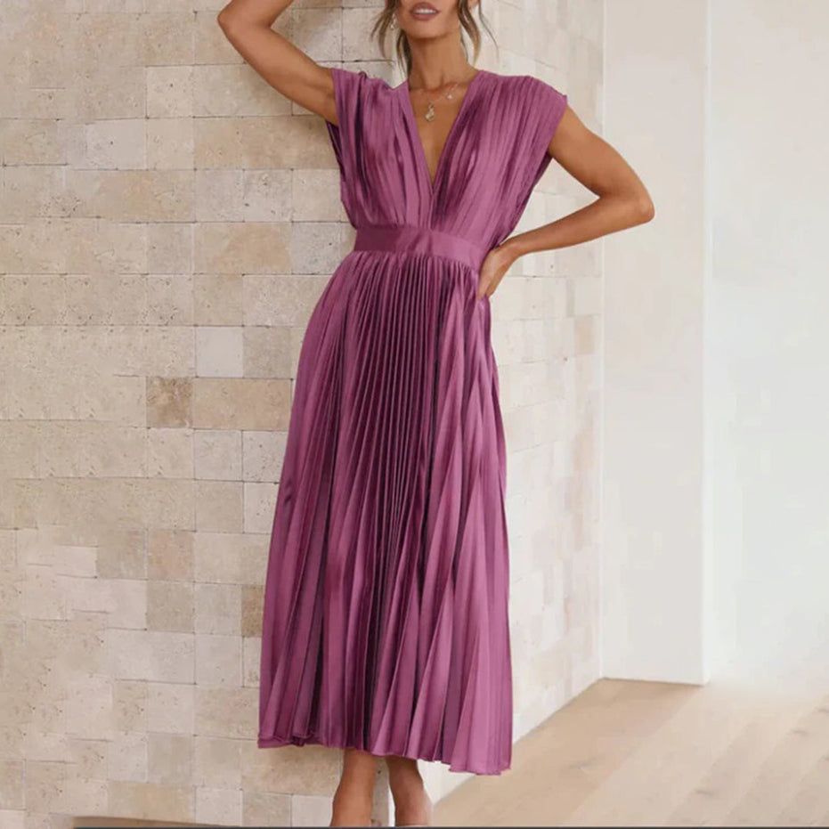 Marina | Vestido midi plisado atemporal