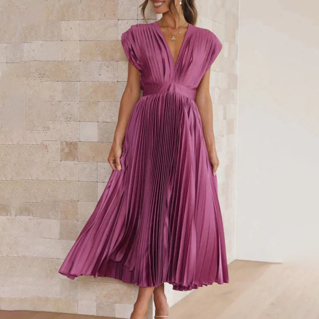 Marina | Vestido midi plisado atemporal
