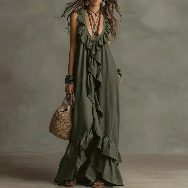 Fabiola | Vestido boho con volantes