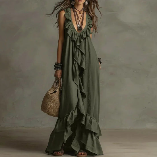 Fabiola | Vestido boho con volantes