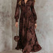Irene | Vestido largo con estampado vintage elegante