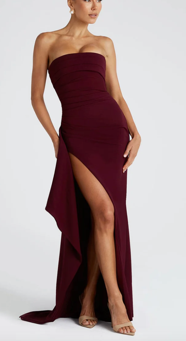 Mónica | Vestido largo de lujo sin tirantes