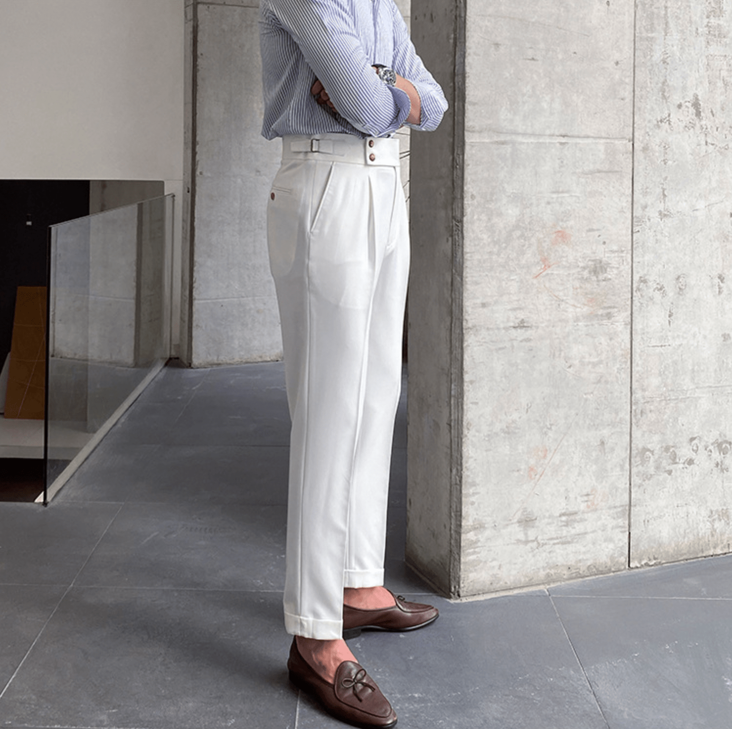 Eduardo | Pantalones elegantes de tiro alto