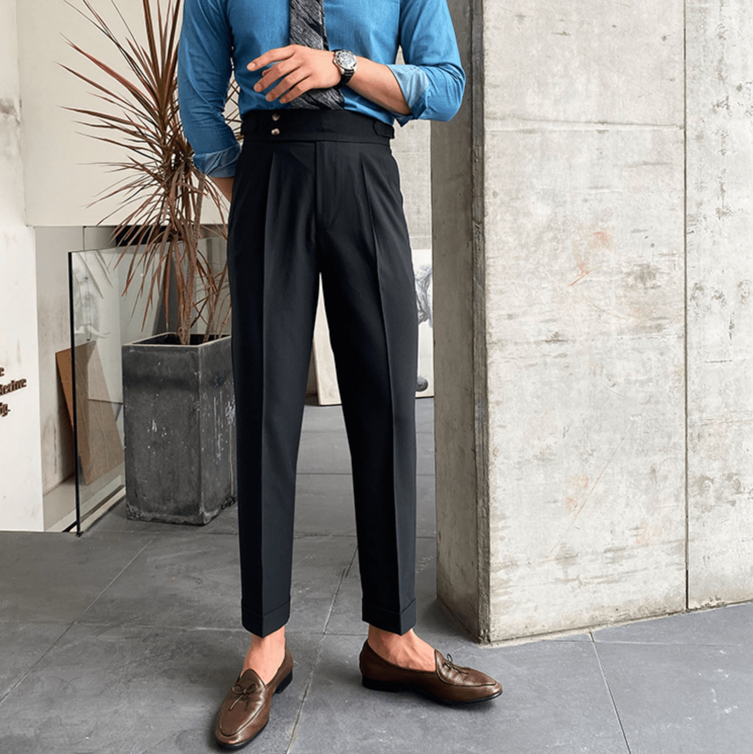 Eduardo | Pantalones elegantes de tiro alto