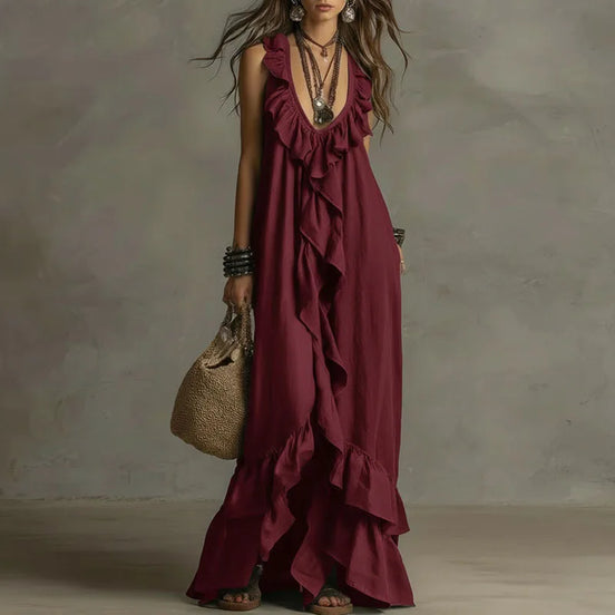 Fabiola | Vestido boho con volantes