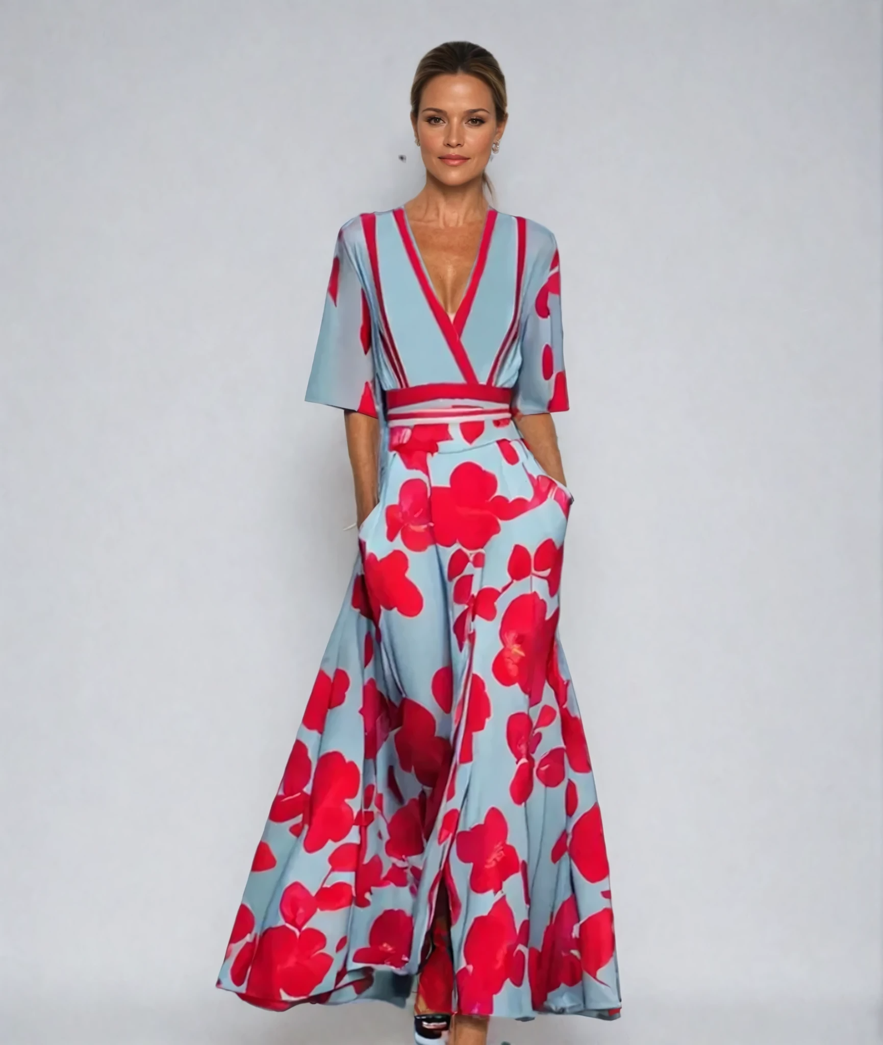 Eliana | Vestido floral elegante de línea A