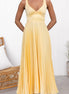 Malena | Vestido largo plisado con escote en V