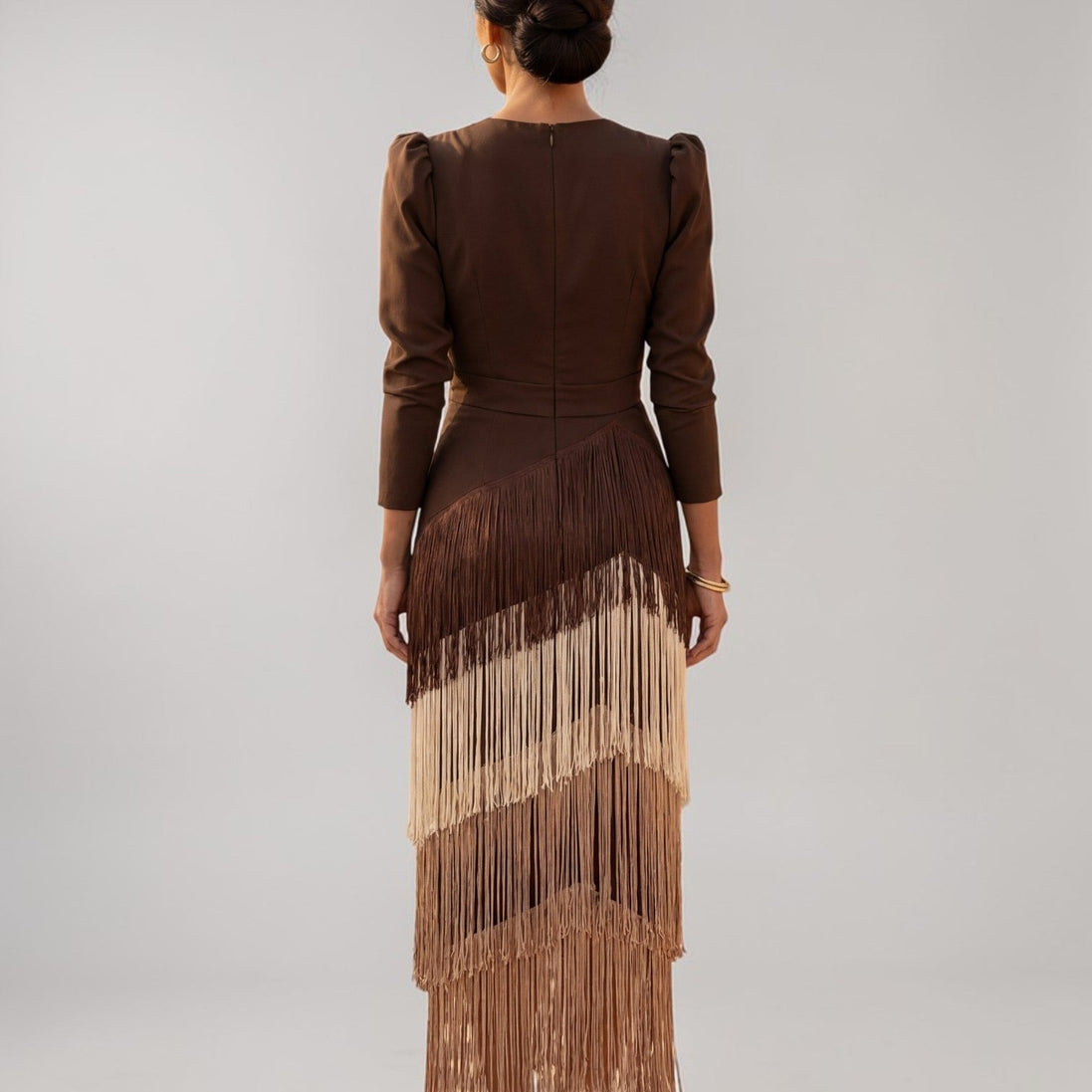 Sofia | Vestido midi con flecos