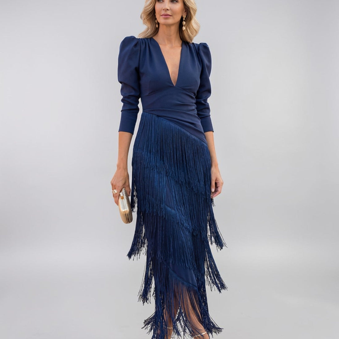 Sofia | Vestido midi con flecos