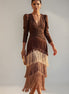 Sofia | Vestido midi con flecos