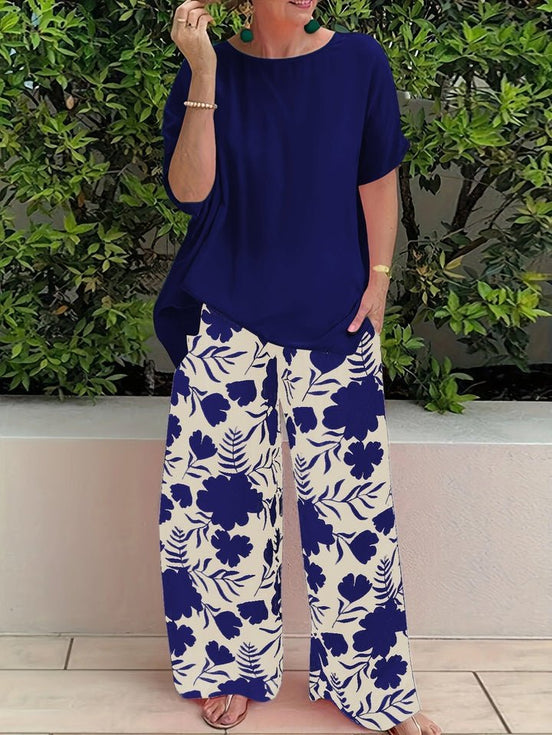 Andrea | Conjunto floral de dos piezas