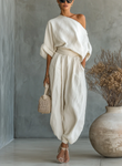 Leonor — Set elegante de un solo hombro, dos piezas