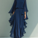 Aurora | Conjunto elegante de chifón con volantes