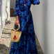 Luna | Vestido largo floral con hombros descubiertos