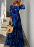 Luna | Vestido largo floral con hombros descubiertos
