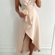 Carlota | Vestido midi cruzado con escote en V