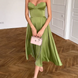Lidia | Vestido midi elegante sin tirantes