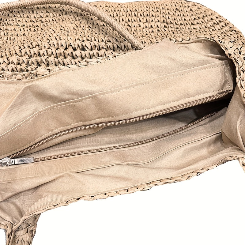 Marisol | Bolso de hombro de paja trenzada