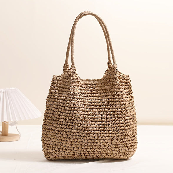 Marisol | Bolso de hombro de paja trenzada