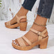 Eva | Sandalias trenzadas de tacón